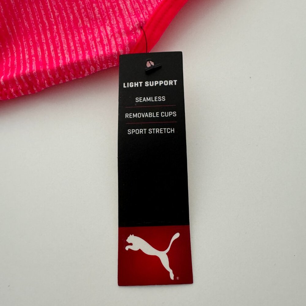 PUMA Women's Seamless Sports Bra with Removable Cups, NEW,  Size L - Picture 9 of 9